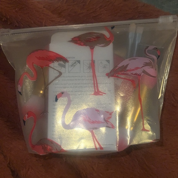 Pink iridescent Flamingo Reusable Ziploc keepsake bag - Picture 3 of 8